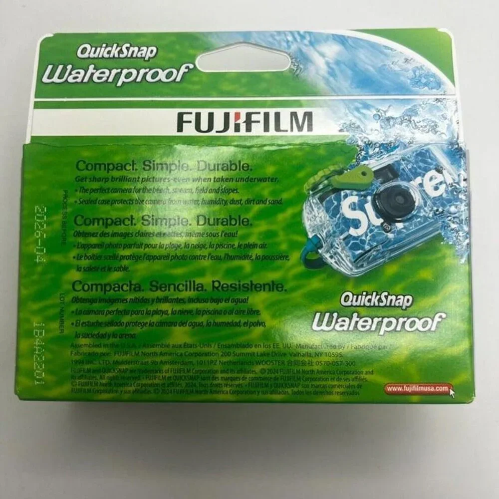 Supreme Fujifilm Disposable Waterproof One-Time-Use Camera Brand New